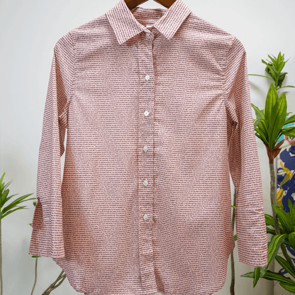 Psalm 23 Women's Linen Textured Cotton Short 3/4 Sleeve Shirt