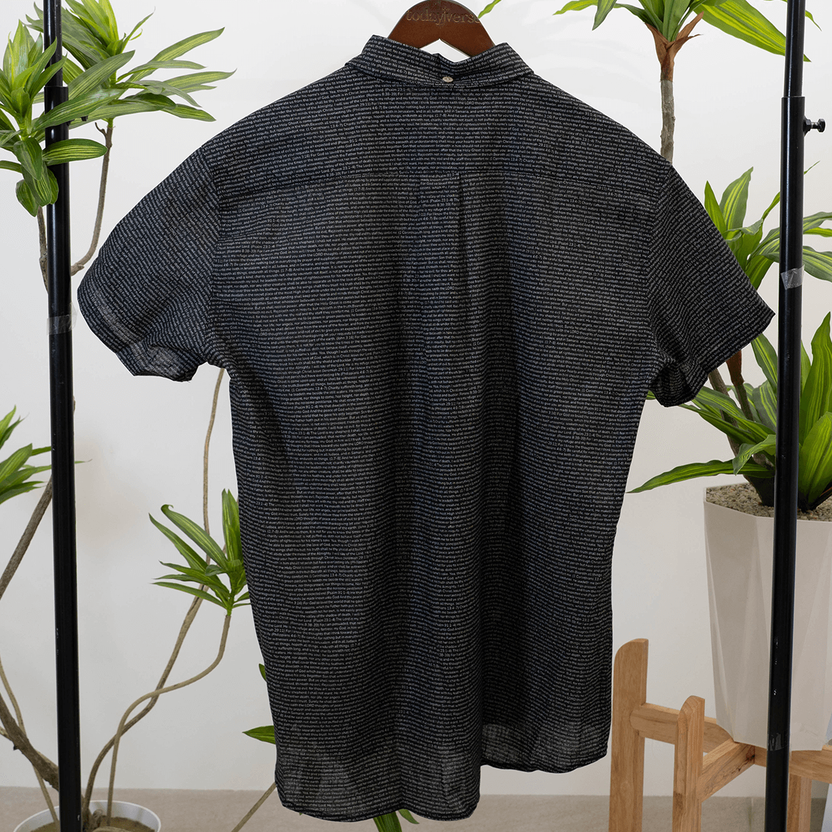 Personalized Men's Linen Textured Cotton Short Sleeve Shirt