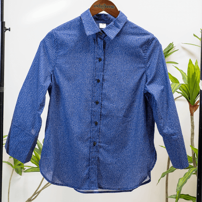 Psalm 23 Women's Linen Textured Cotton Short 3/4 Sleeve Shirt