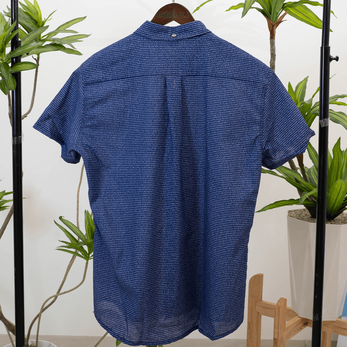 Personalized Men's Linen Textured Cotton Short Sleeve Shirt