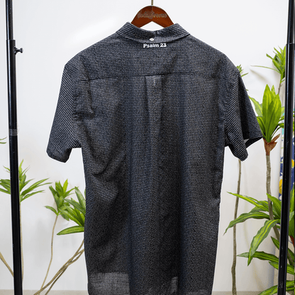 Psalm 23 Men's Linen Textured Cotton Short Sleeve Shirt
