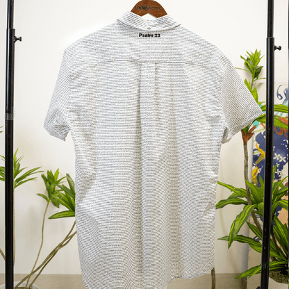 Psalm 23 Men's Linen Textured Cotton Short Sleeve Shirt