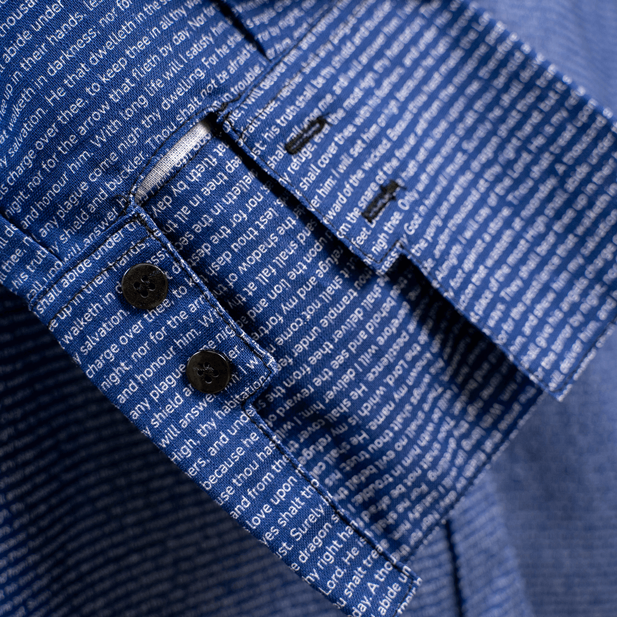 Psalm 91 Women's Linen Textured Cotton Short 3/4 Sleeve Shirt