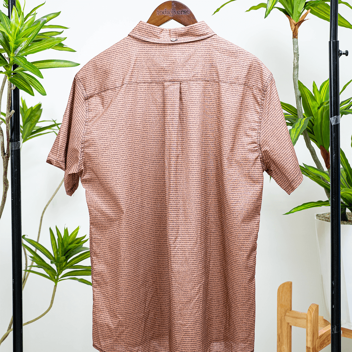 Personalized Men's Linen Textured Cotton Short Sleeve Shirt