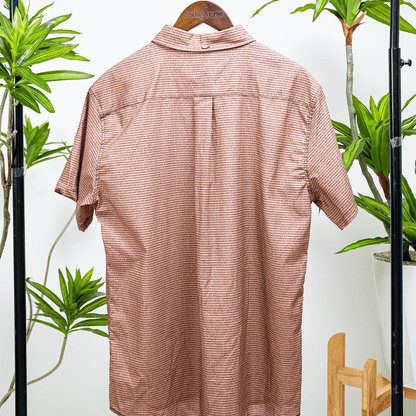 Personalized Men's Linen Textured Cotton Short Sleeve Shirt