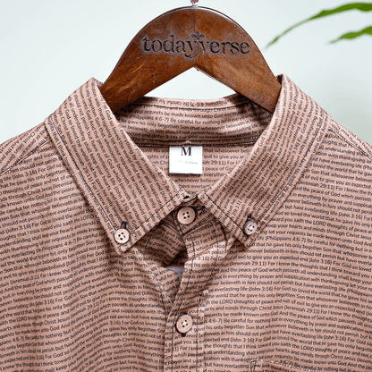 Personalized Men's Linen Textured Cotton Short Sleeve Shirt