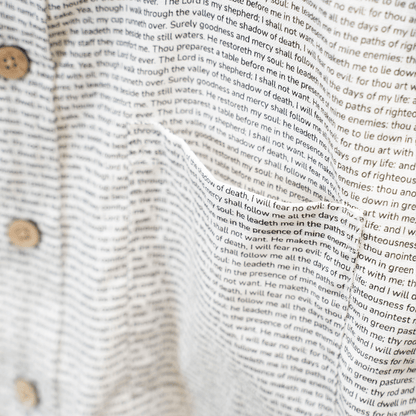 Psalm 23 Men's Linen Textured Cotton Short Sleeve Shirt