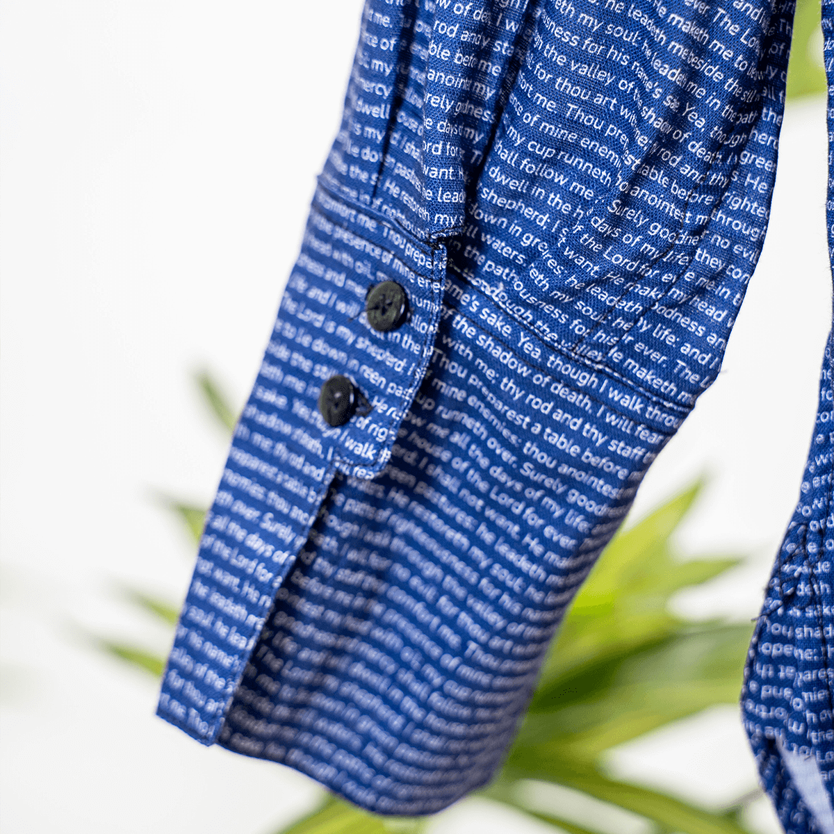 Psalm 23 Women's Linen Textured Cotton Short 3/4 Sleeve Shirt