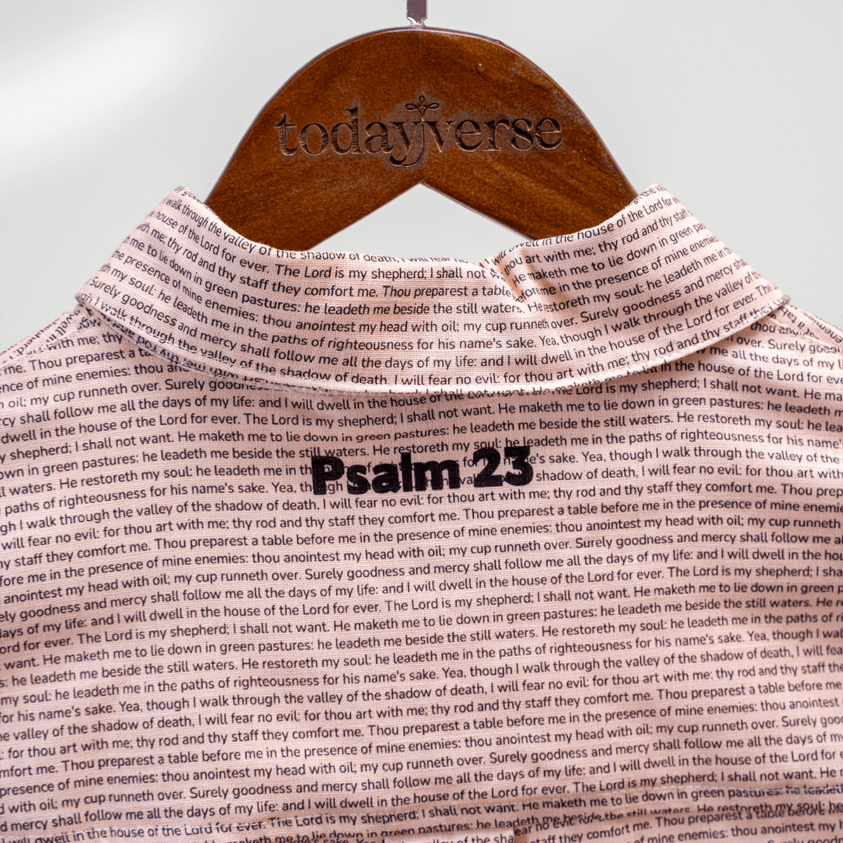 Psalm 23 Women's Linen Textured Cotton Short 3/4 Sleeve Shirt