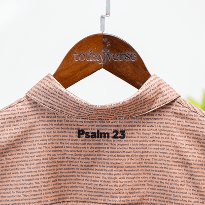 Psalm 23 Women's Linen Textured Cotton Short 3/4 Sleeve Shirt