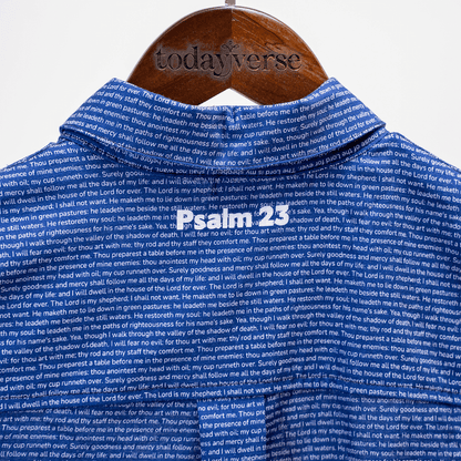 Psalm 23 Women's Linen Textured Cotton Short 3/4 Sleeve Shirt
