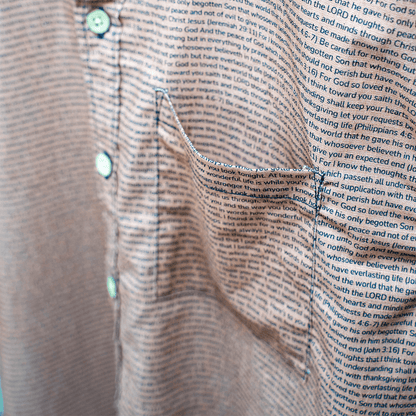 Personalized Men's Linen Textured Cotton Short Sleeve Shirt