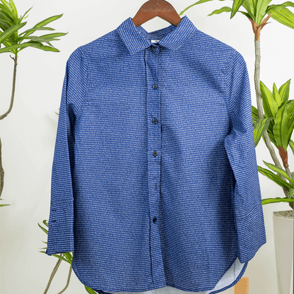 Psalm 91 Women's Linen Textured Cotton Short 3/4 Sleeve Shirt