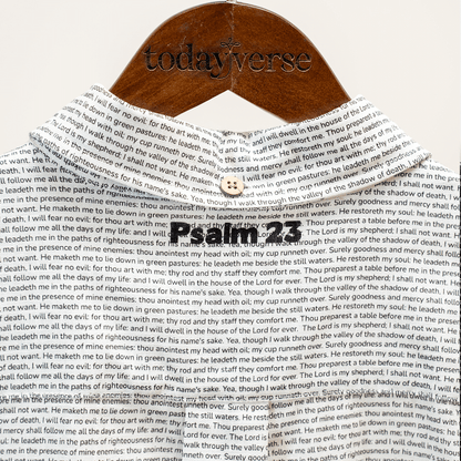 Psalm 23 Men's Linen Textured Cotton Short Sleeve Shirt