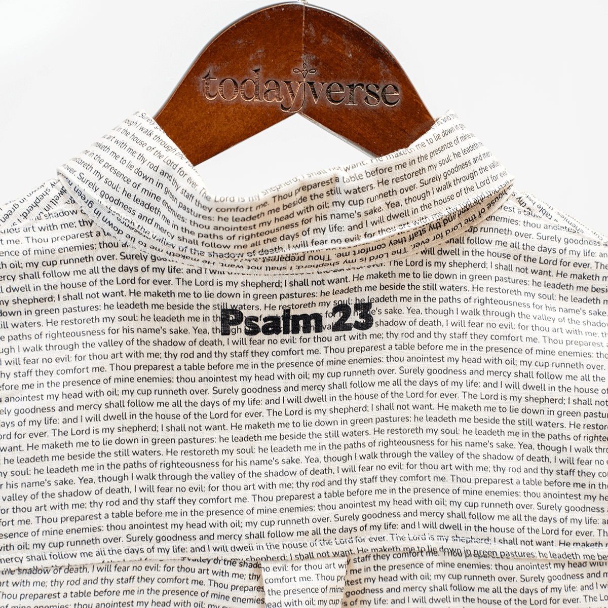 Psalm 23 Women's Linen Textured Cotton Short 3/4 Sleeve Shirt