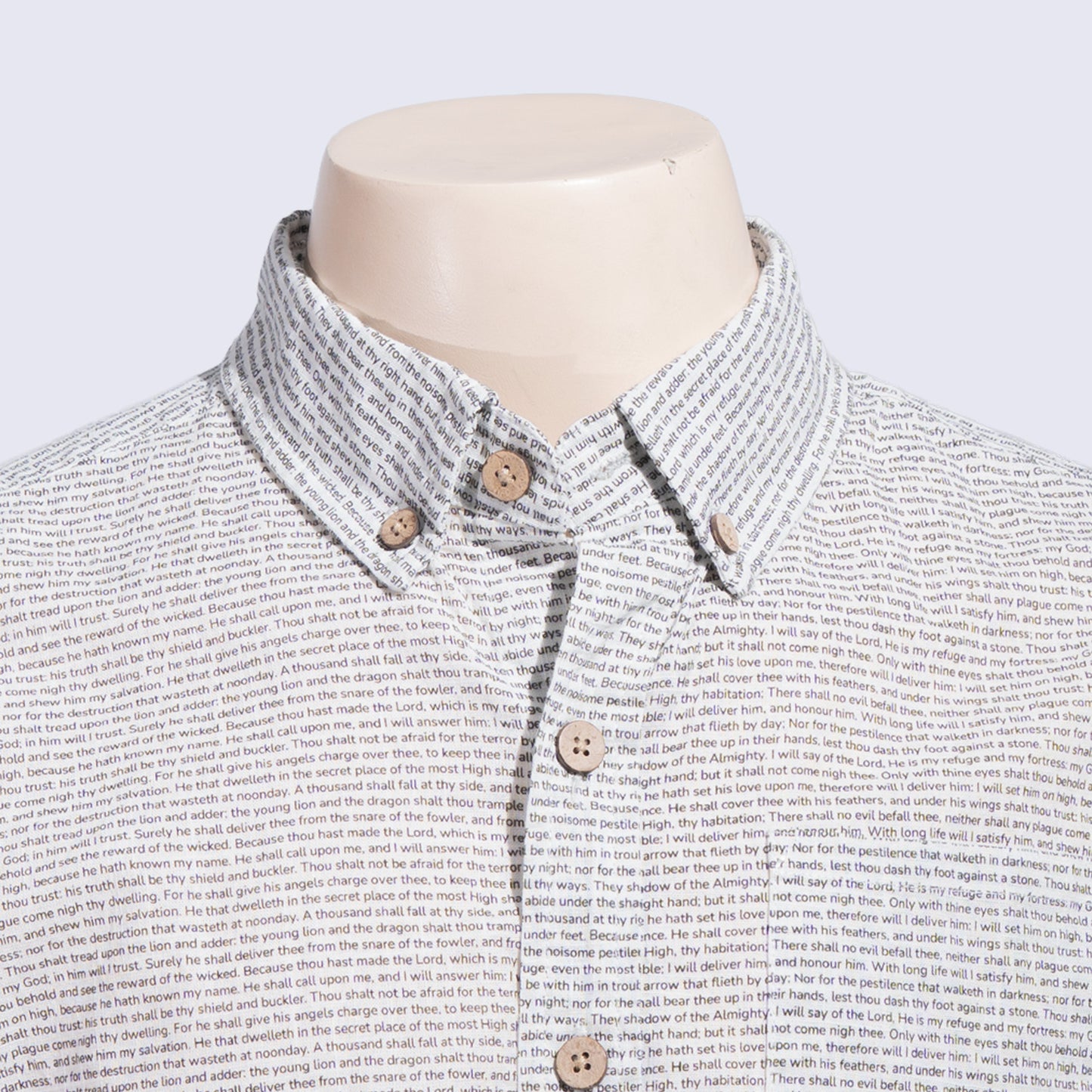 Psalm 23 Men's Linen Textured Cotton Short Sleeve Shirt