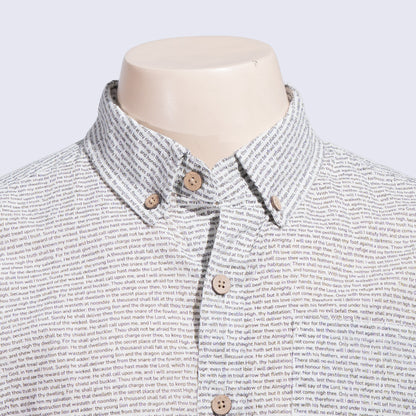 Psalm 23 Men's Linen Textured Cotton Short Sleeve Shirt