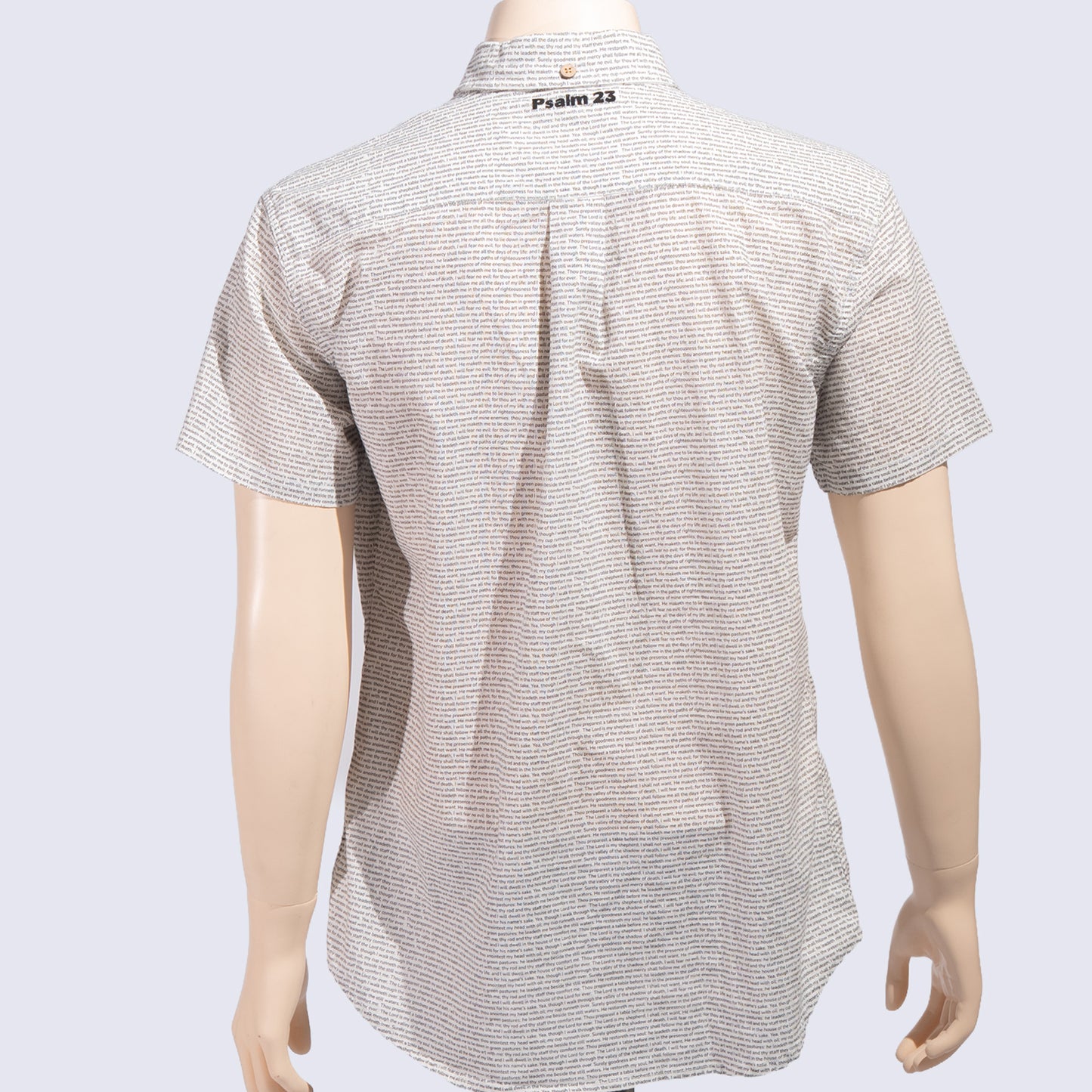 Psalm 23 Men's Linen Textured Cotton Short Sleeve Shirt
