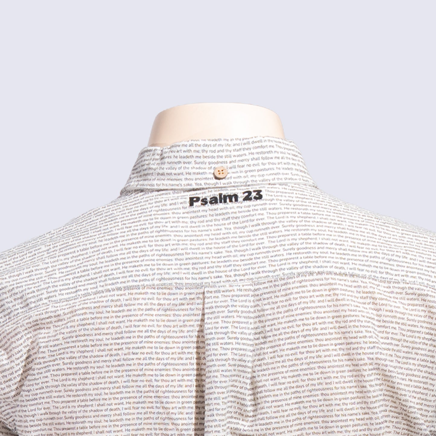 Psalm 23 Men's Linen Textured Cotton Short Sleeve Shirt