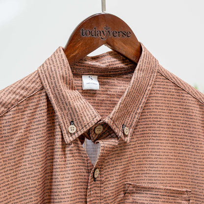 Psalm 23 Men's Linen Textured Cotton Short Sleeve Shirt