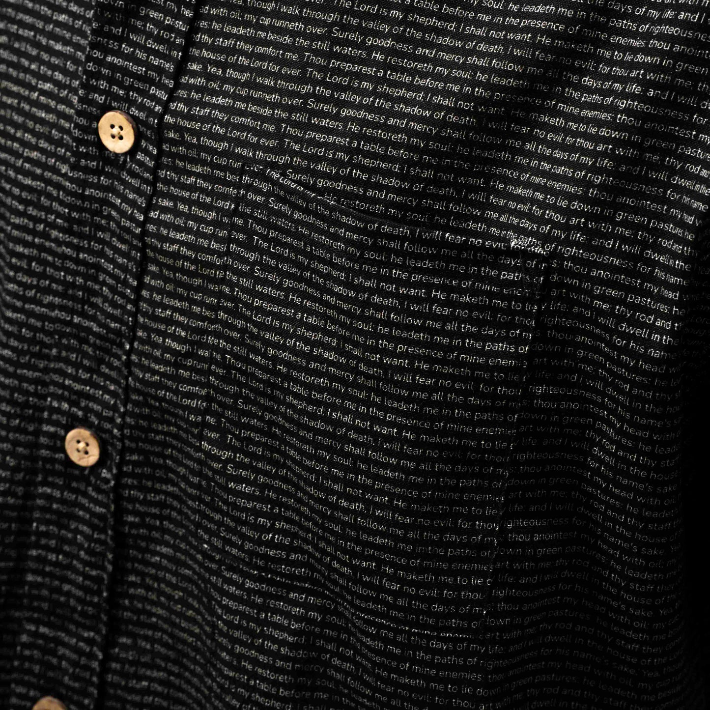Psalm 23 Men's Linen Textured Cotton Short Sleeve Shirt
