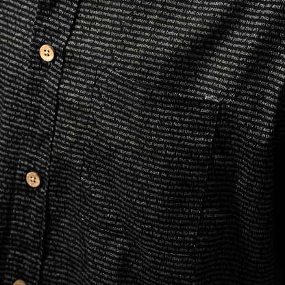Psalm 23 Men's Linen Textured Cotton Short Sleeve Shirt