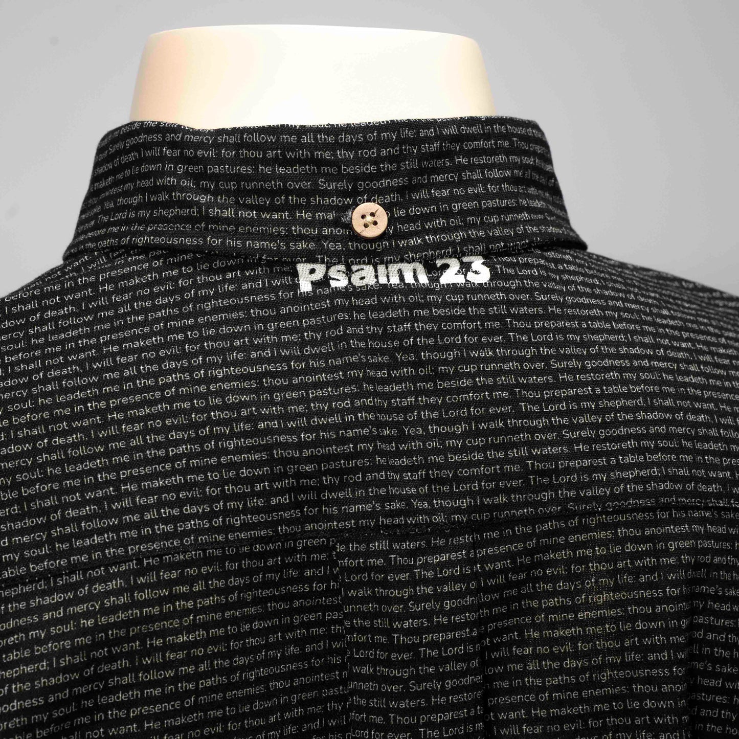 Psalm 23 Men's Linen Textured Cotton Short Sleeve Shirt