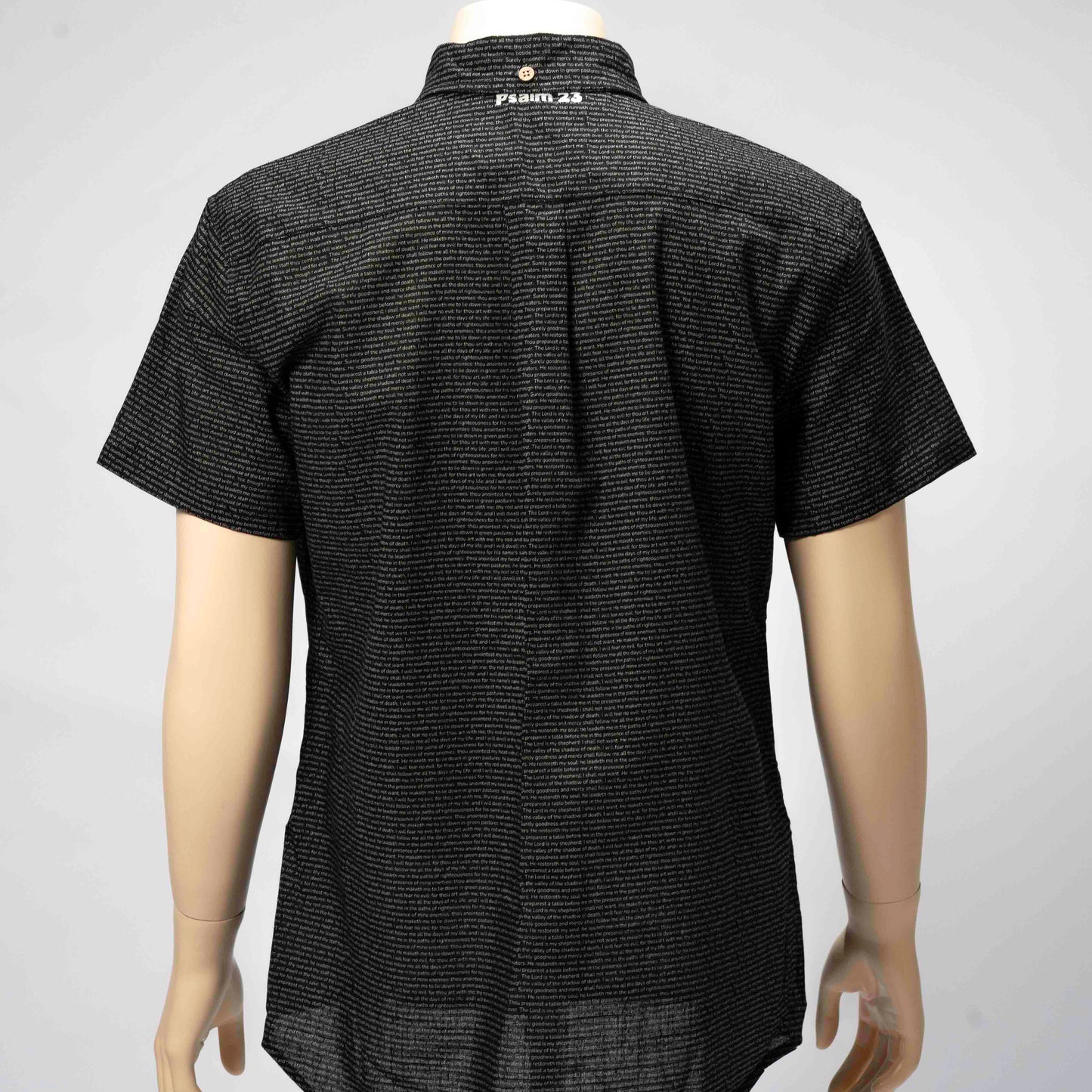 Psalm 23 Men's Linen Textured Cotton Short Sleeve Shirt
