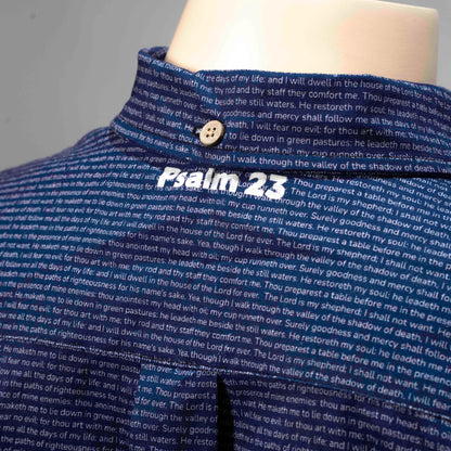 Psalm 23 Men's Linen Textured Cotton Short Sleeve Shirt