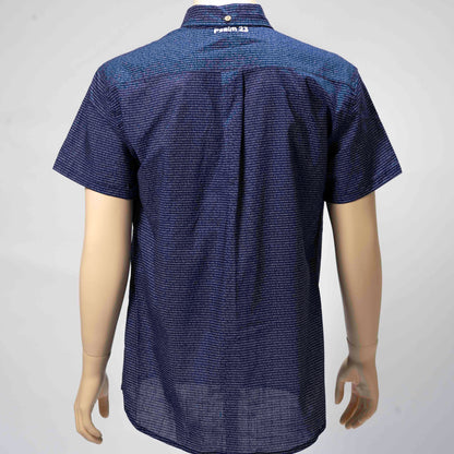 Psalm 23 Men's Linen Textured Cotton Short Sleeve Shirt