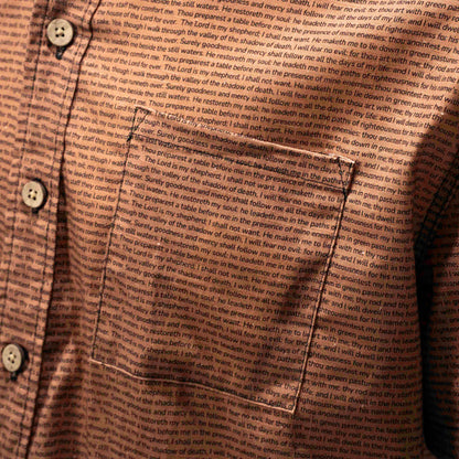 Psalm 23 Men's Linen Textured Cotton Short Sleeve Shirt