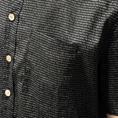 Psalm 91 Men's Linen Textured Cotton Short Sleeve Shirt