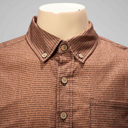 Psalm 91 Men's Linen Textured Cotton Short Sleeve Shirt