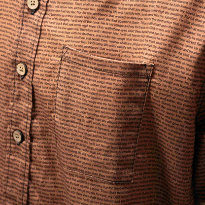 Psalm 91 Men's Linen Textured Cotton Short Sleeve Shirt