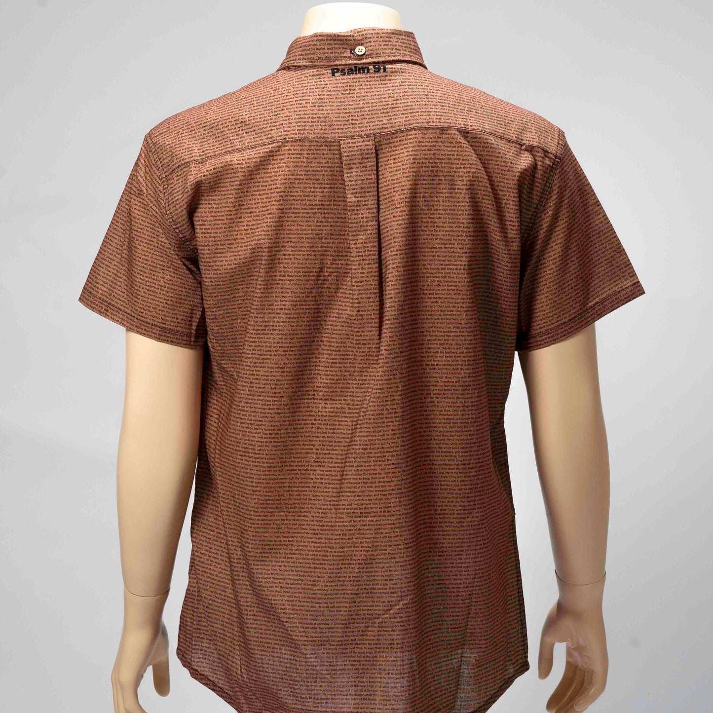 Psalm 23 Men's Linen Textured Cotton Short Sleeve Shirt