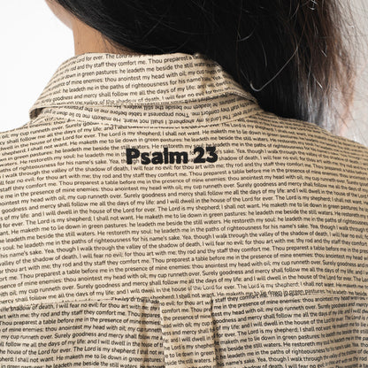 Psalm 23 Women's Linen Textured Cotton Short 3/4 Sleeve Shirt