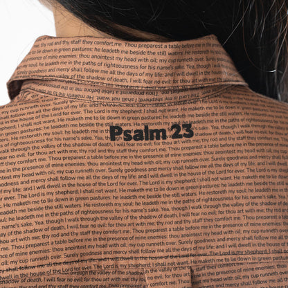 Psalm 23 Women's Linen Textured Cotton Short 3/4 Sleeve Shirt
